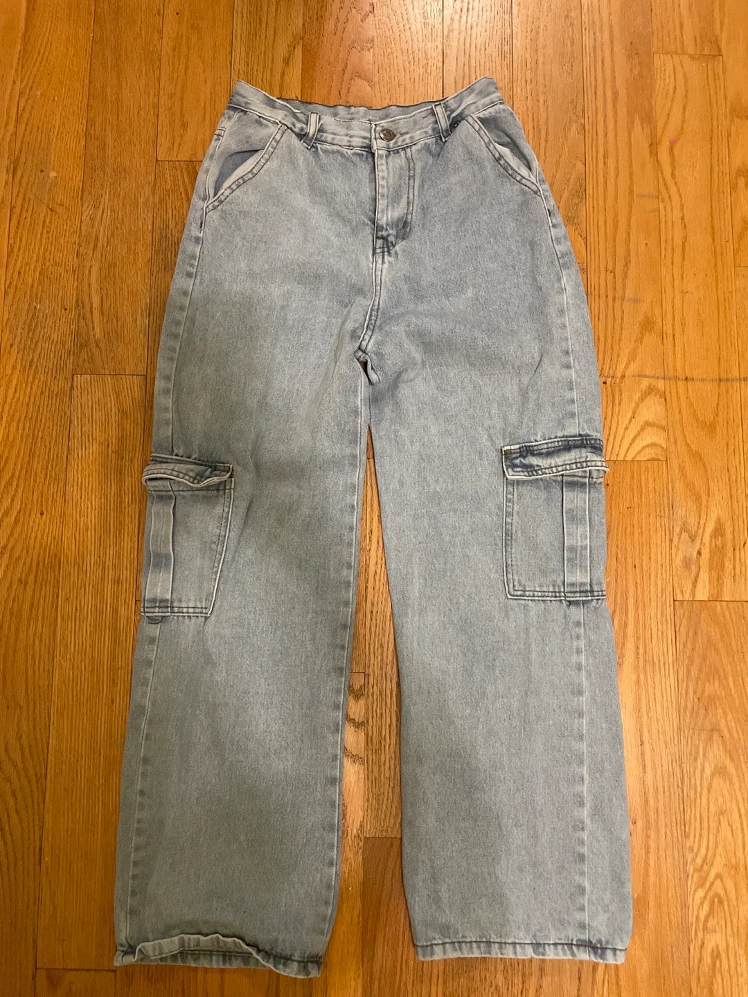 Light Blue Cargo Jeans thumbnail