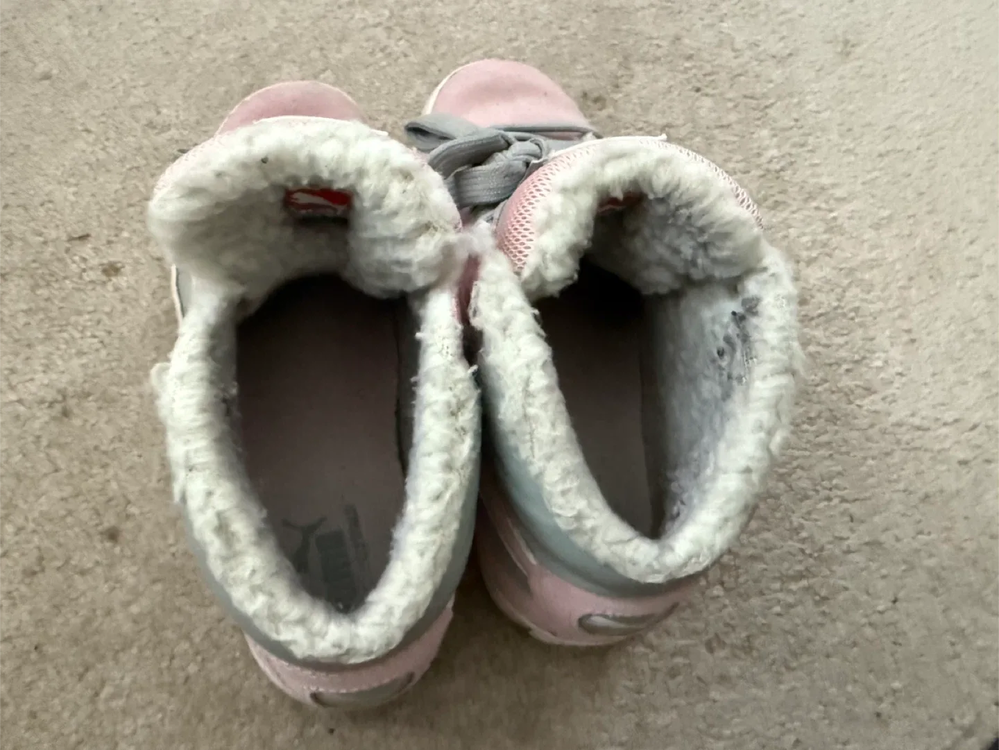 Puma Pink & Grey High Top Sneakers size 5 image indicator(3)