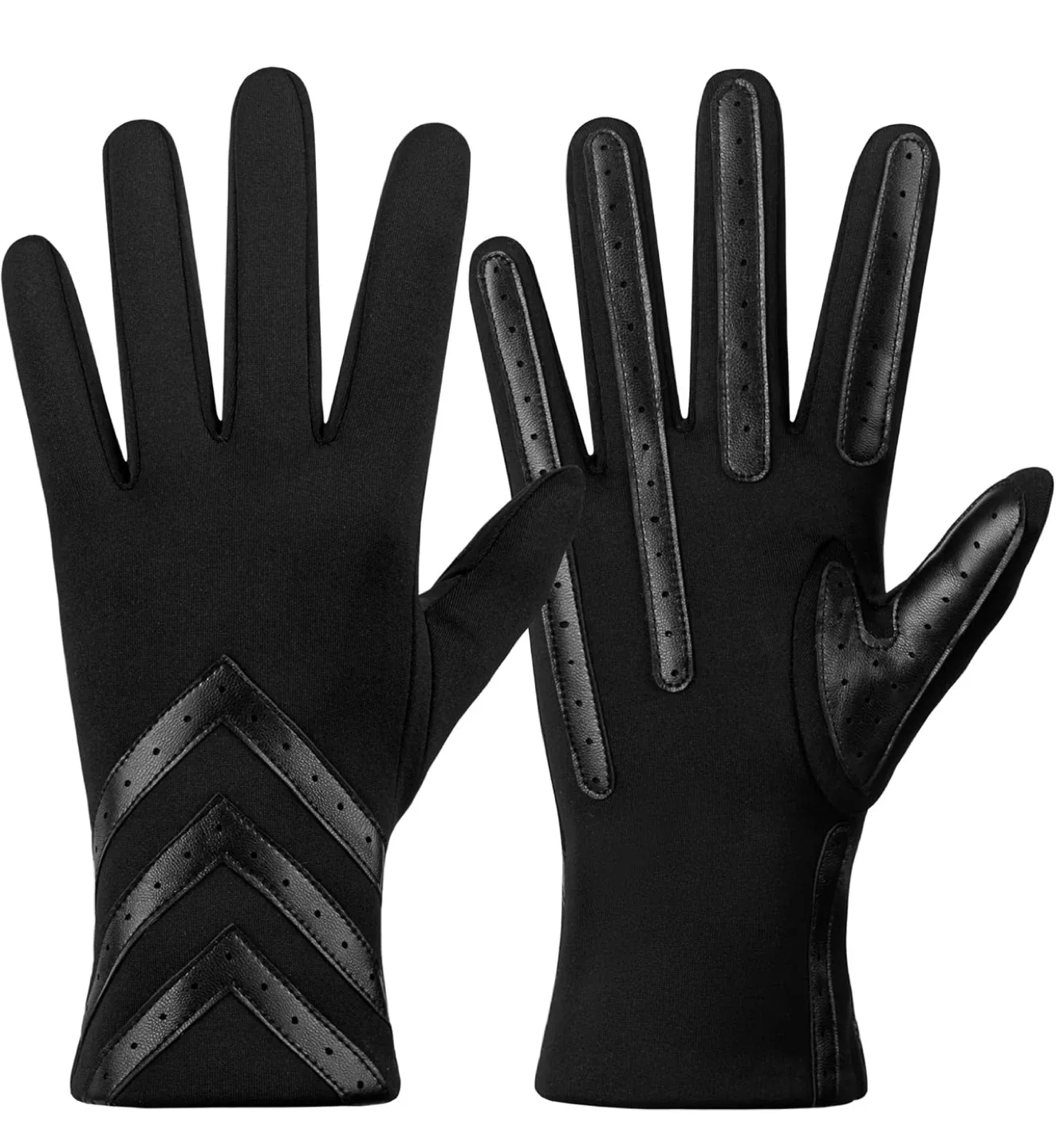 Soft Women Touch Screen Gloves - Black thumbnail