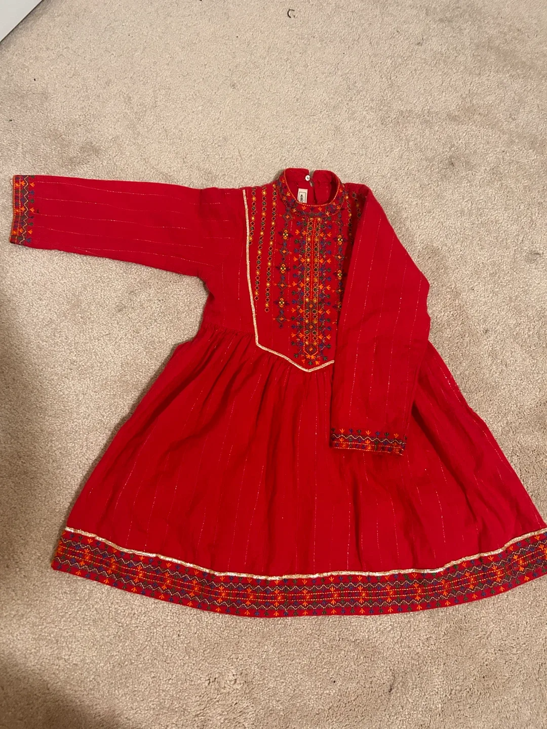 Minnie Minors Red Embroidered Dress 🥕 image indicator(2)