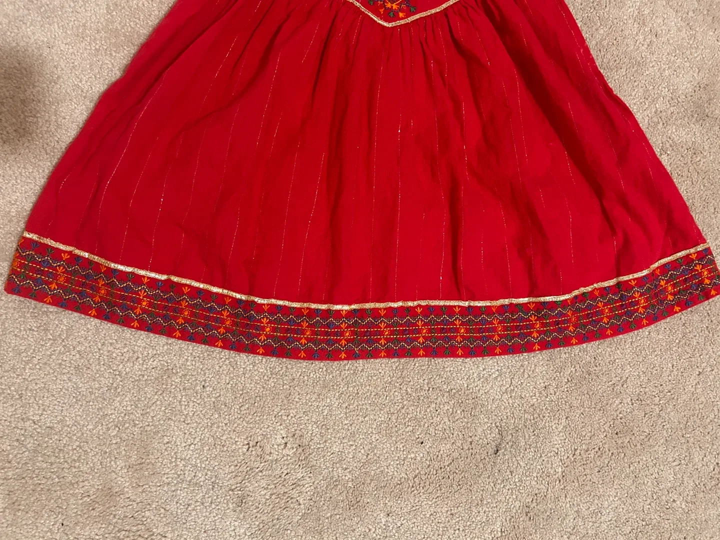 Minnie Minors Red Embroidered Dress 🥕 image indicator(4)