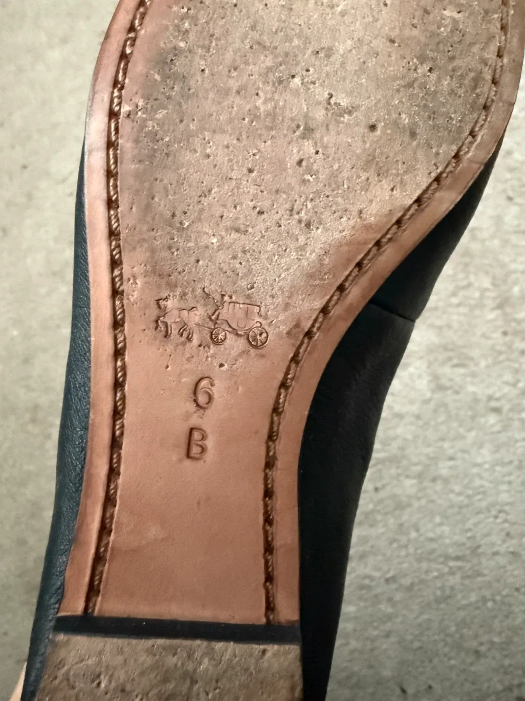 Coach Black Ballet leather Flats - Size 6 image indicator(3)