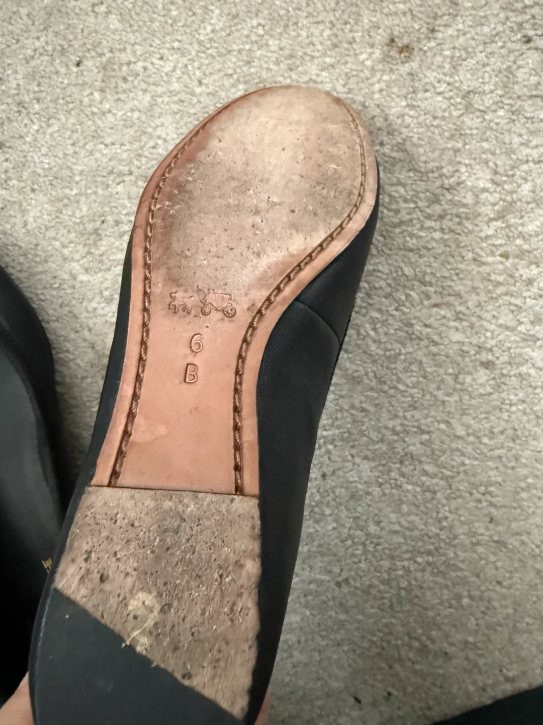 Coach Black Ballet leather Flats - Size 6 - photo 4