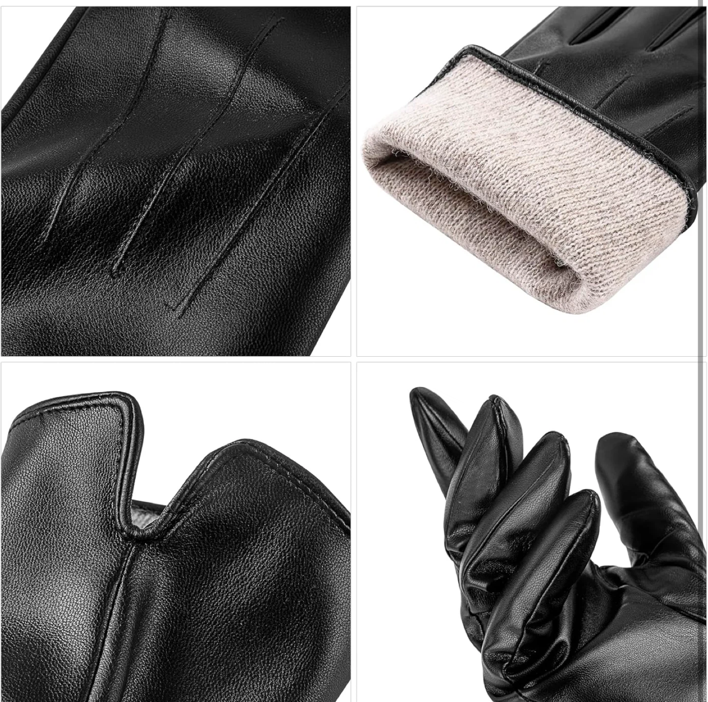 Leather Touchscreen Gloves - photo 5