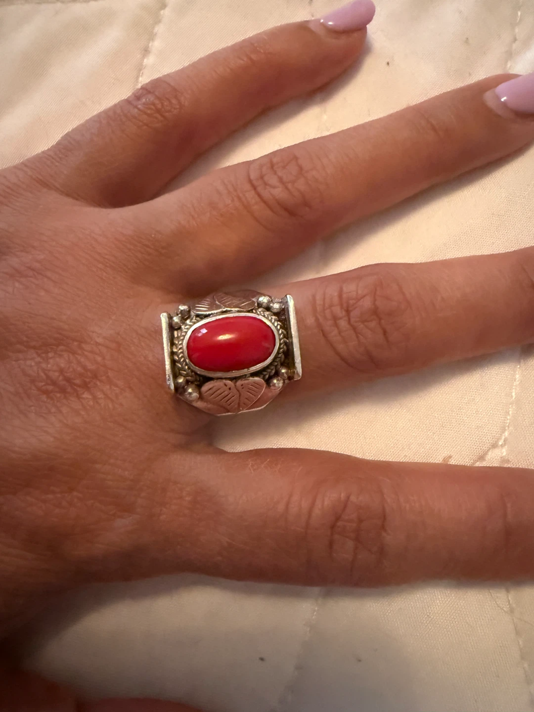 Red Stone Silver Ring(Men’s/ women’s)
