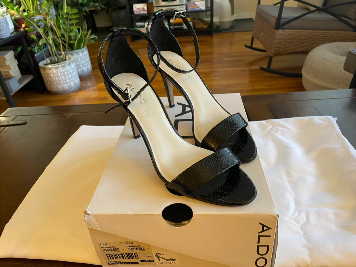 ALDO Ibenama Black Heels, Size 9