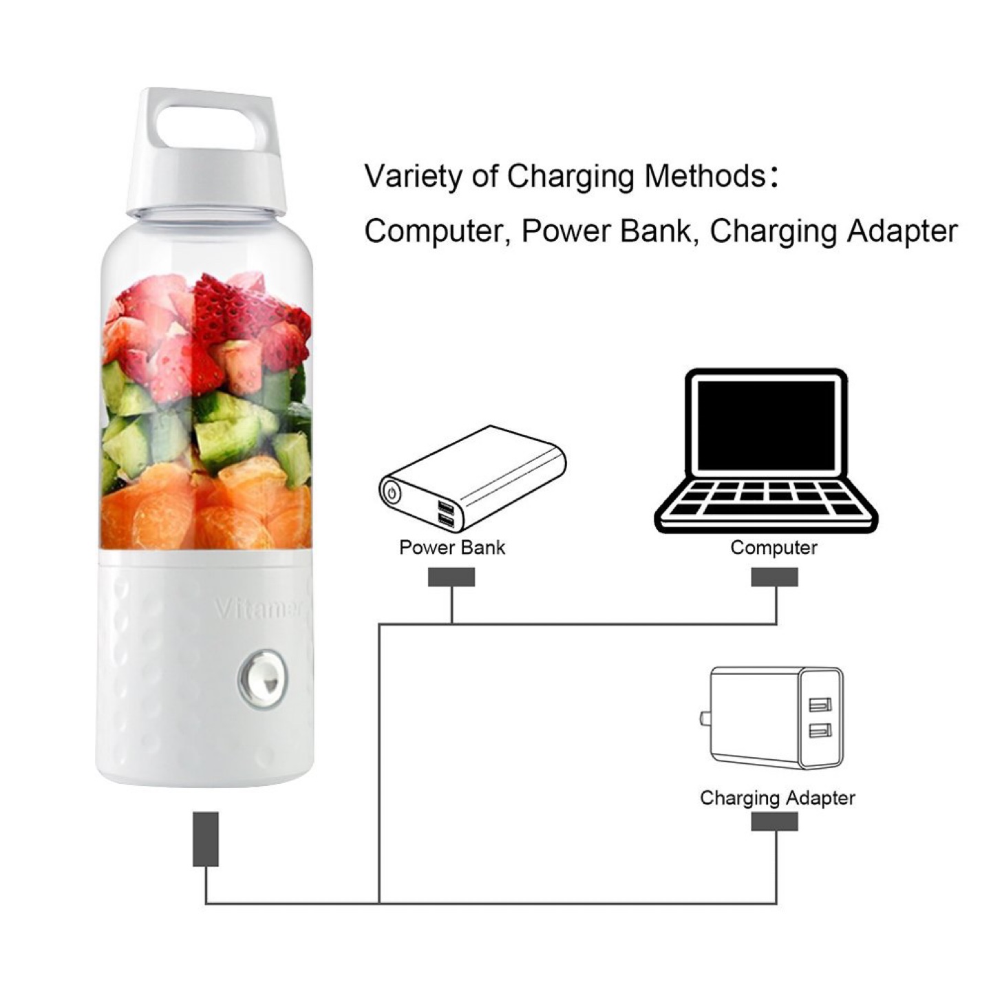 Vitamer Mini USB Rechargeable Juicer - photo 3