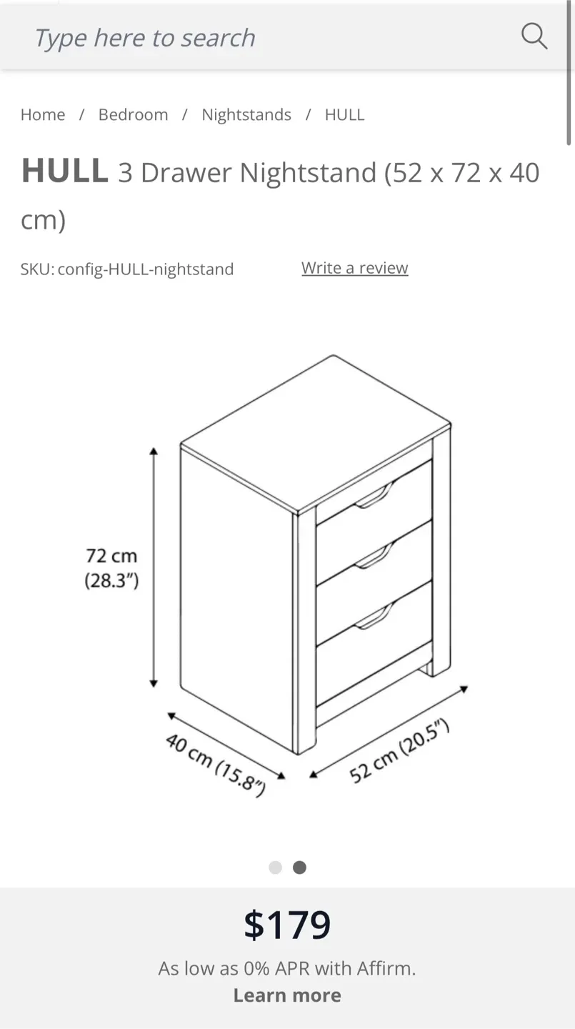 White 3-Drawer Nightstand image indicator(3)