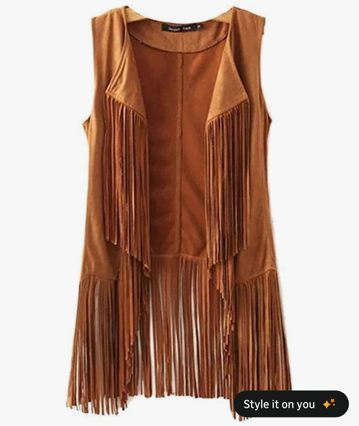 Brown Fringe Vest