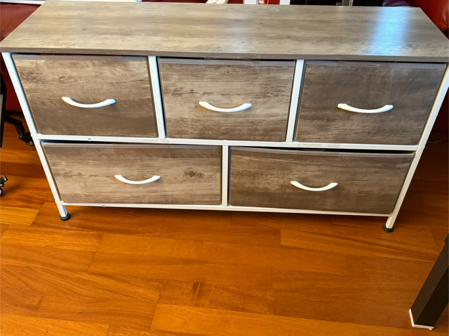 Greige Oak 5-Drawer Storage Dresser - photo 4