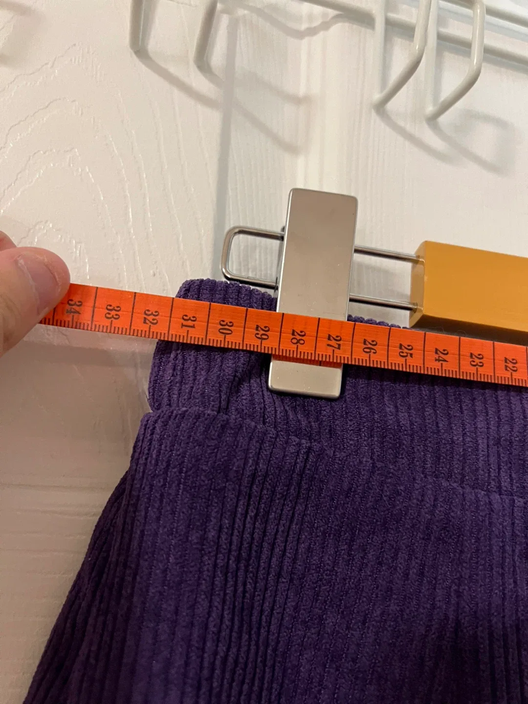 Colorful Geometric Knit Sweater & Purple Corduroy Skirt Set image indicator(5)