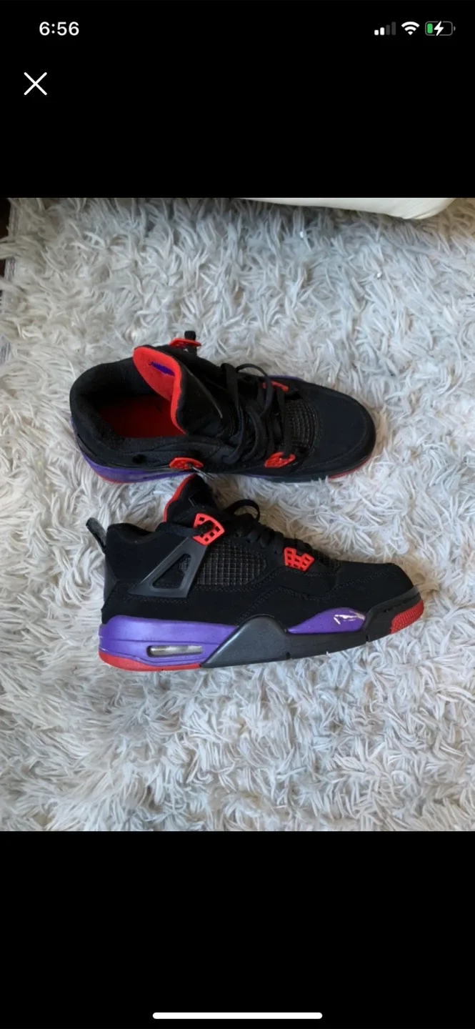 Air Jordan 4 Black/Red/Purple Sneakers image indicator(2)