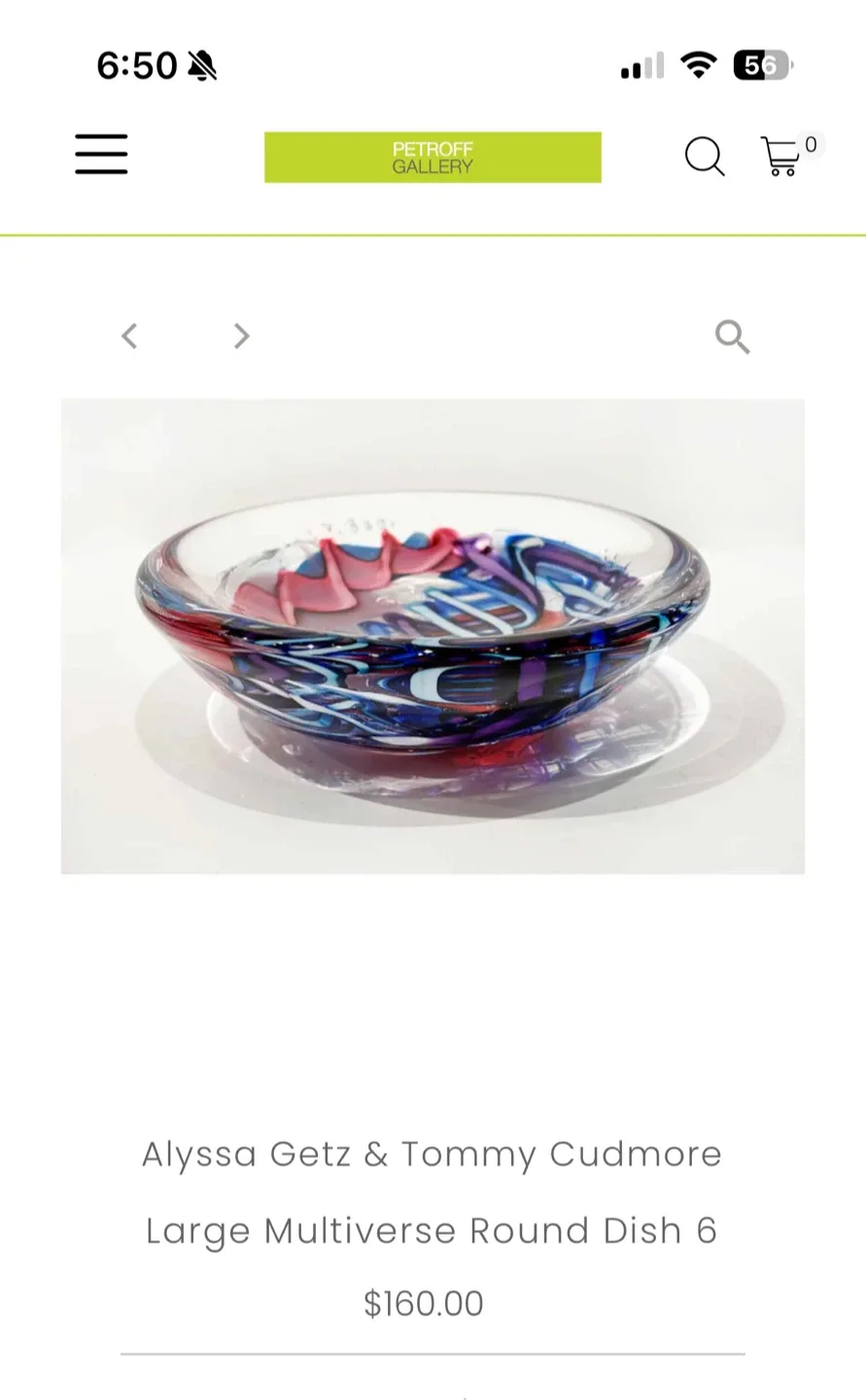 Alyssa Getz & Tommy Cudmore Art Glass Dish image indicator(4)