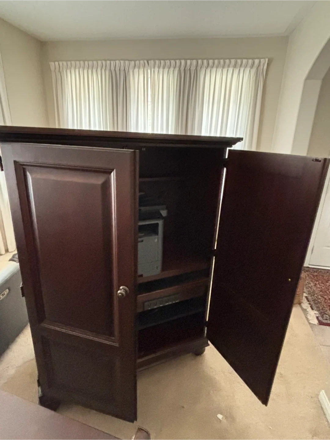 Wooden computer Armoire image indicator(3)