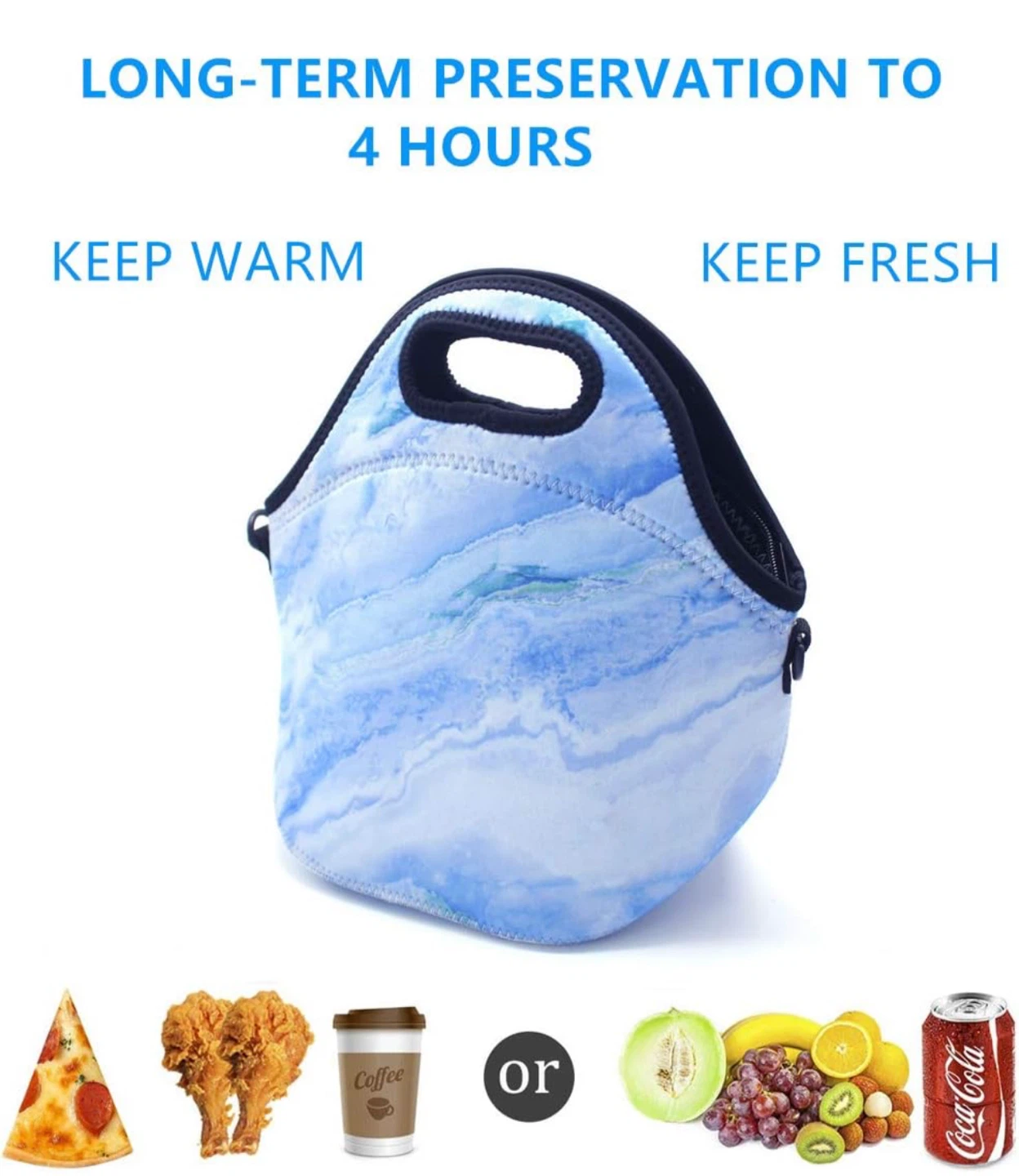Blue Marble Lunch Bag - Insulated Tote - photo 4