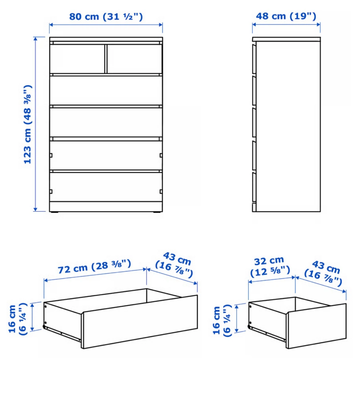 IKEA Hemnes Black-Brown 6-Drawer Dresser - photo 3