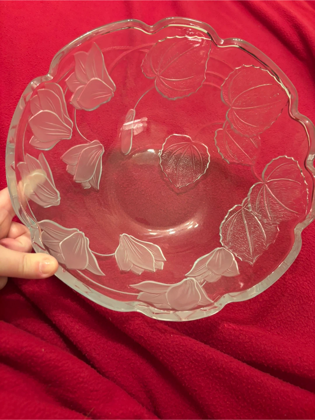 Floral Etched Bowl