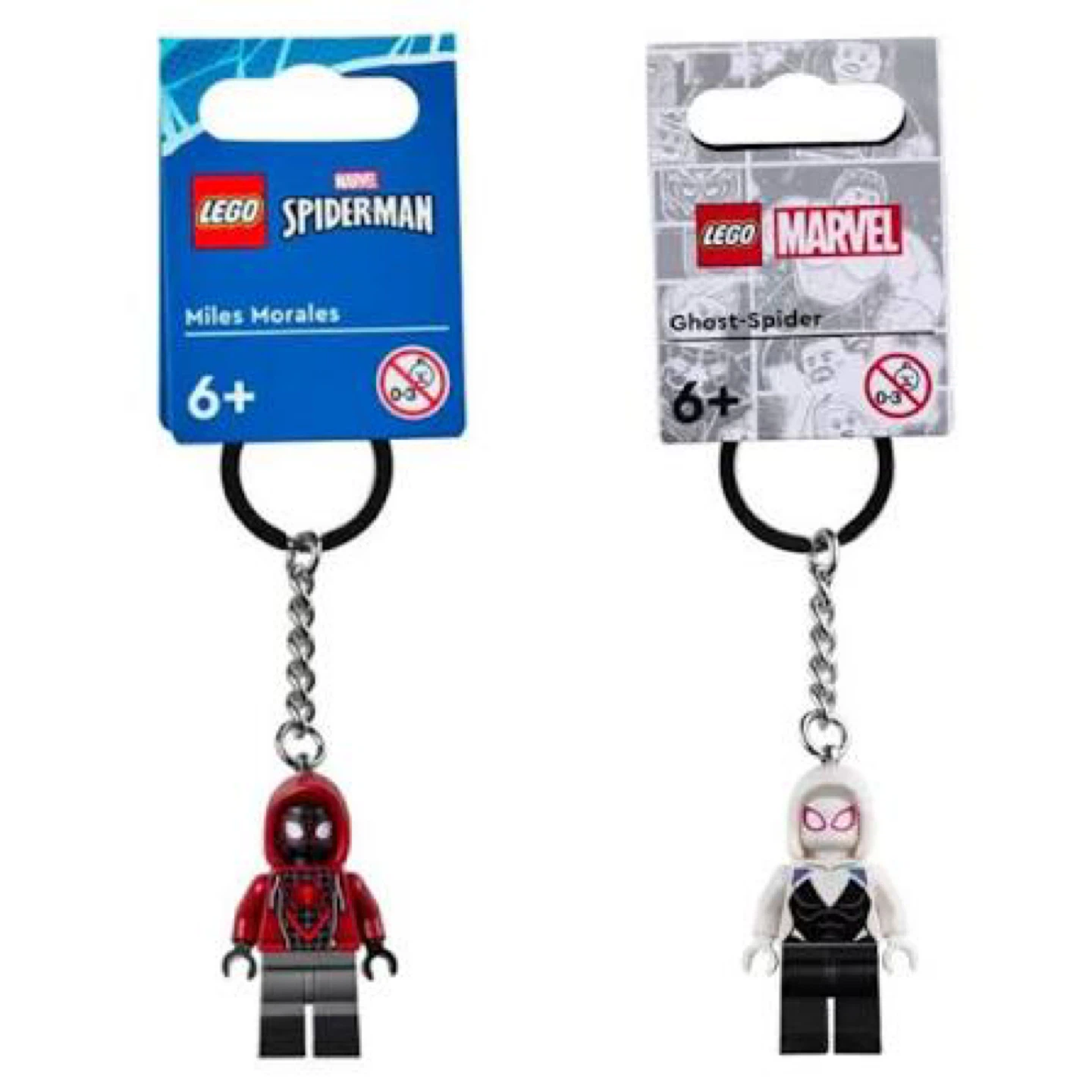 LEGO Marvel Spiderman & Gwen Keychains