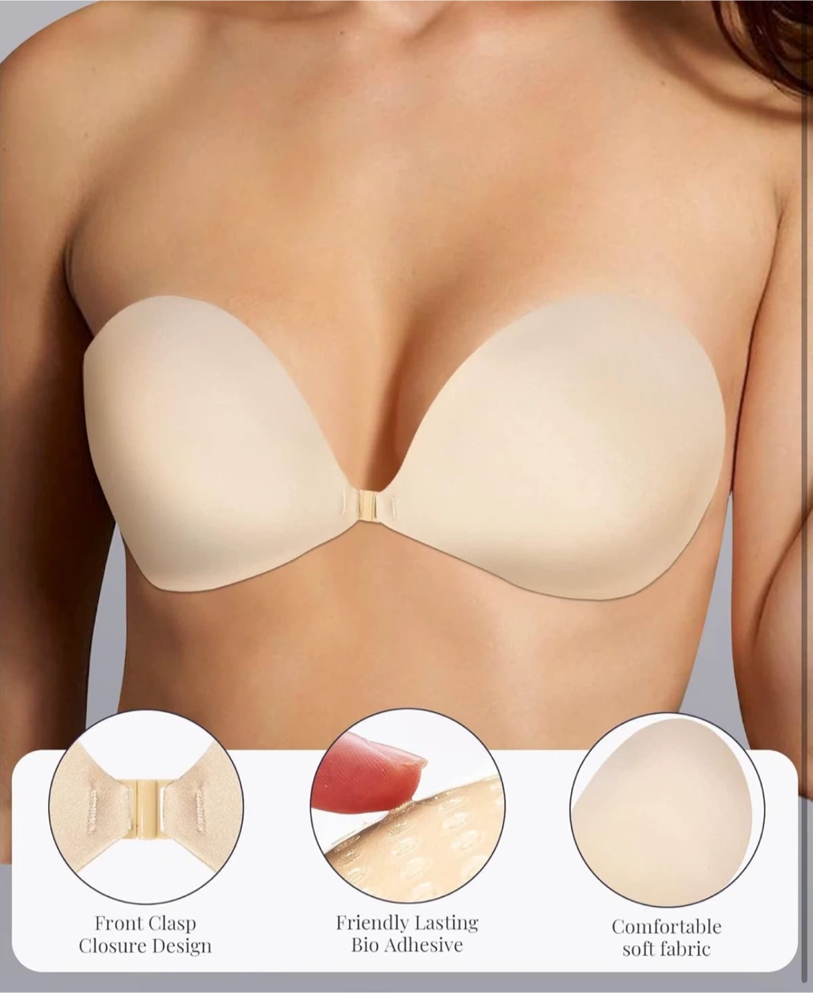 Adhesive Bra with Nipple Covers & Clothing Tape - photo 3