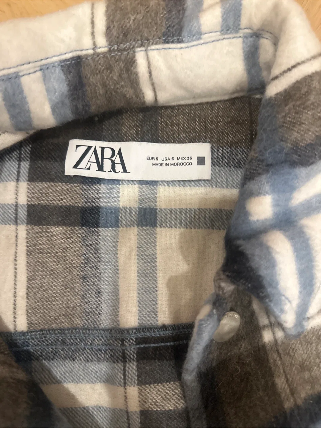 Zara Plaid Flannel Shirt - Size S image indicator(2)