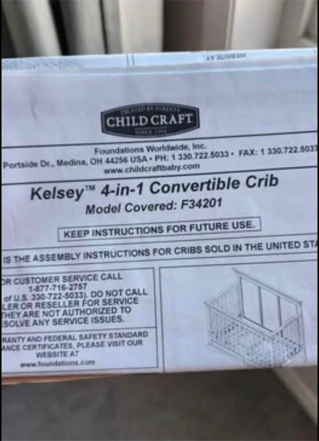 Child Craft Kelsey 4-in-1 Convertible Crib image indicator(4)