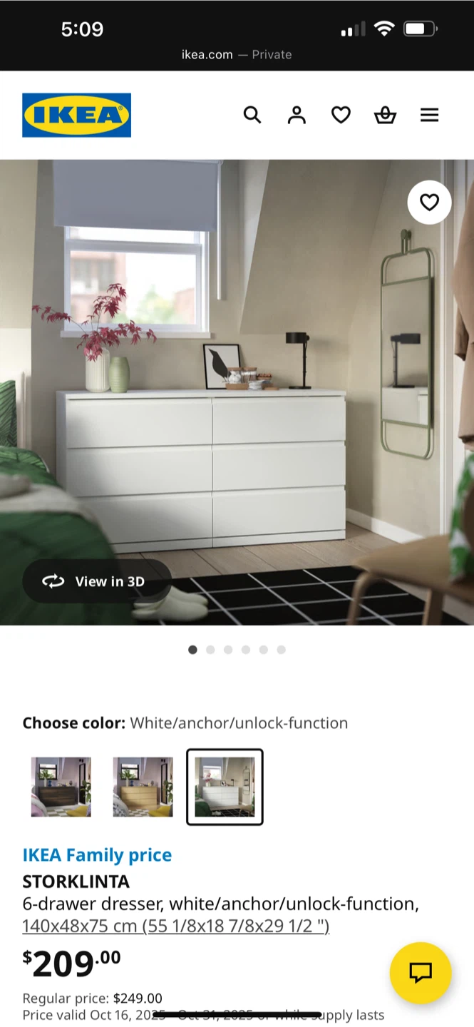 IKEA STORLINTA 6-Drawer Dresser - photo 2