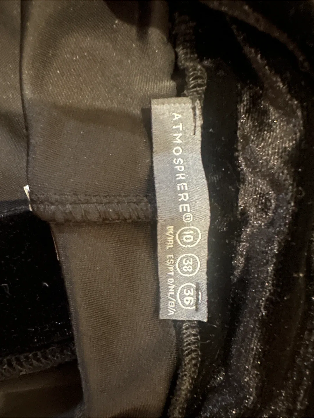 Atmosphere Black Velvet Shorts - Size UK10 or us 6 image indicator(3)