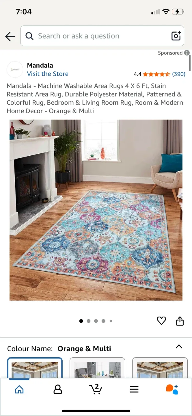 Mandala Area Rug 4 x 6 ft image indicator(2)
