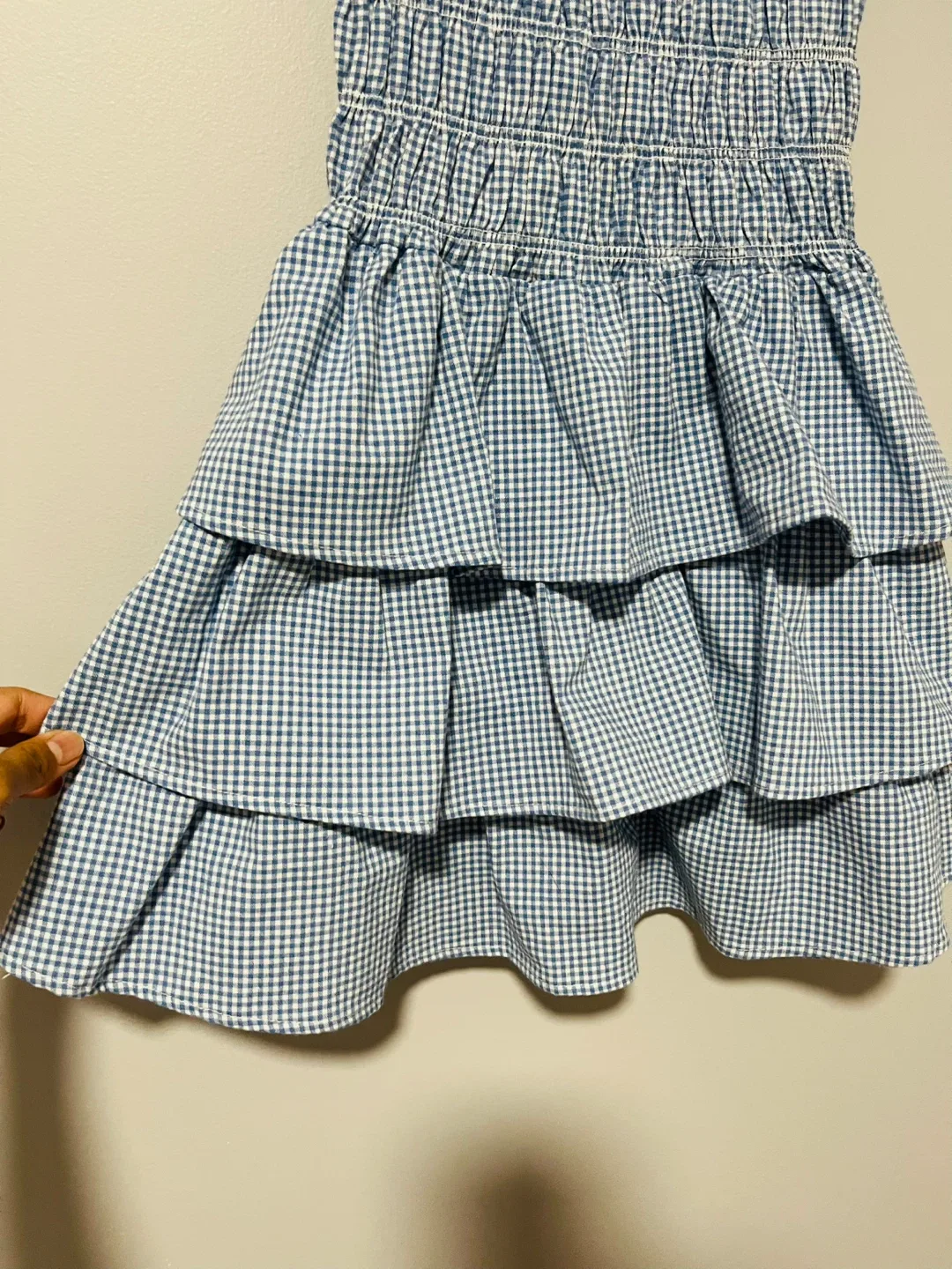 Kirious LA Blue Gingham Ruffle Dress - Size S image indicator(2)