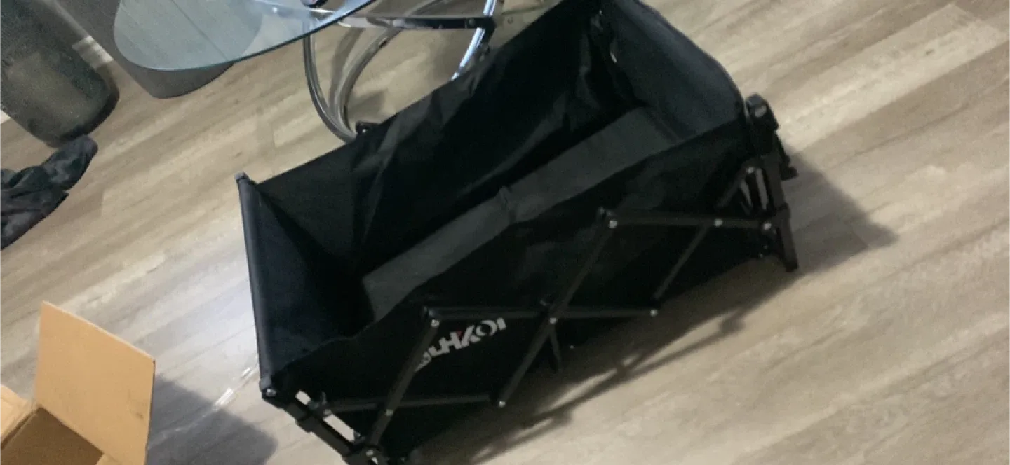 DUHKOI Collapsible Folding Wagon - Black image indicator(2)