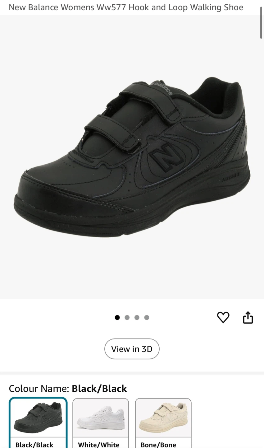 New Balance WW577 Walking Shoes - Black, Size 10.5