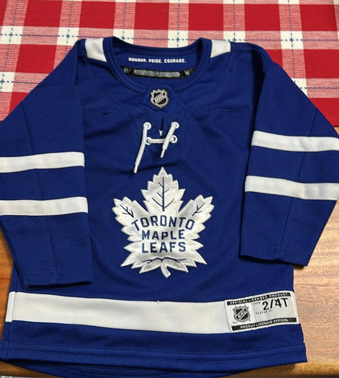 Toronto Maple Leafs NHL Jersey - Size 2/4T