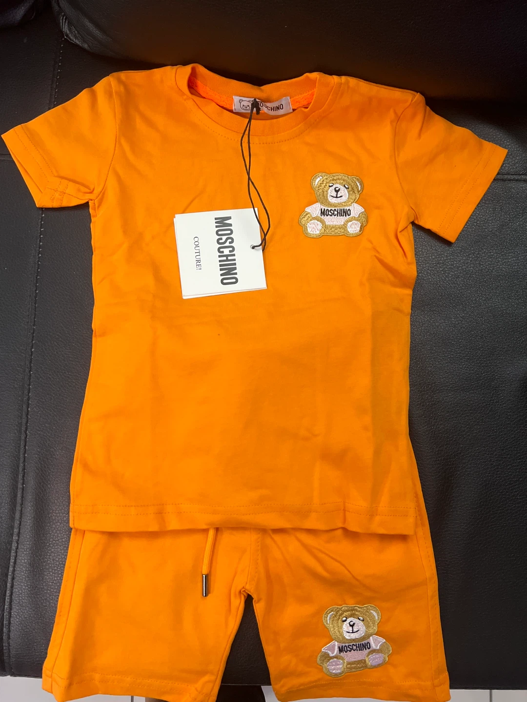 Moschino Kids Orange T-Shirt & Shorts Set - Size 110