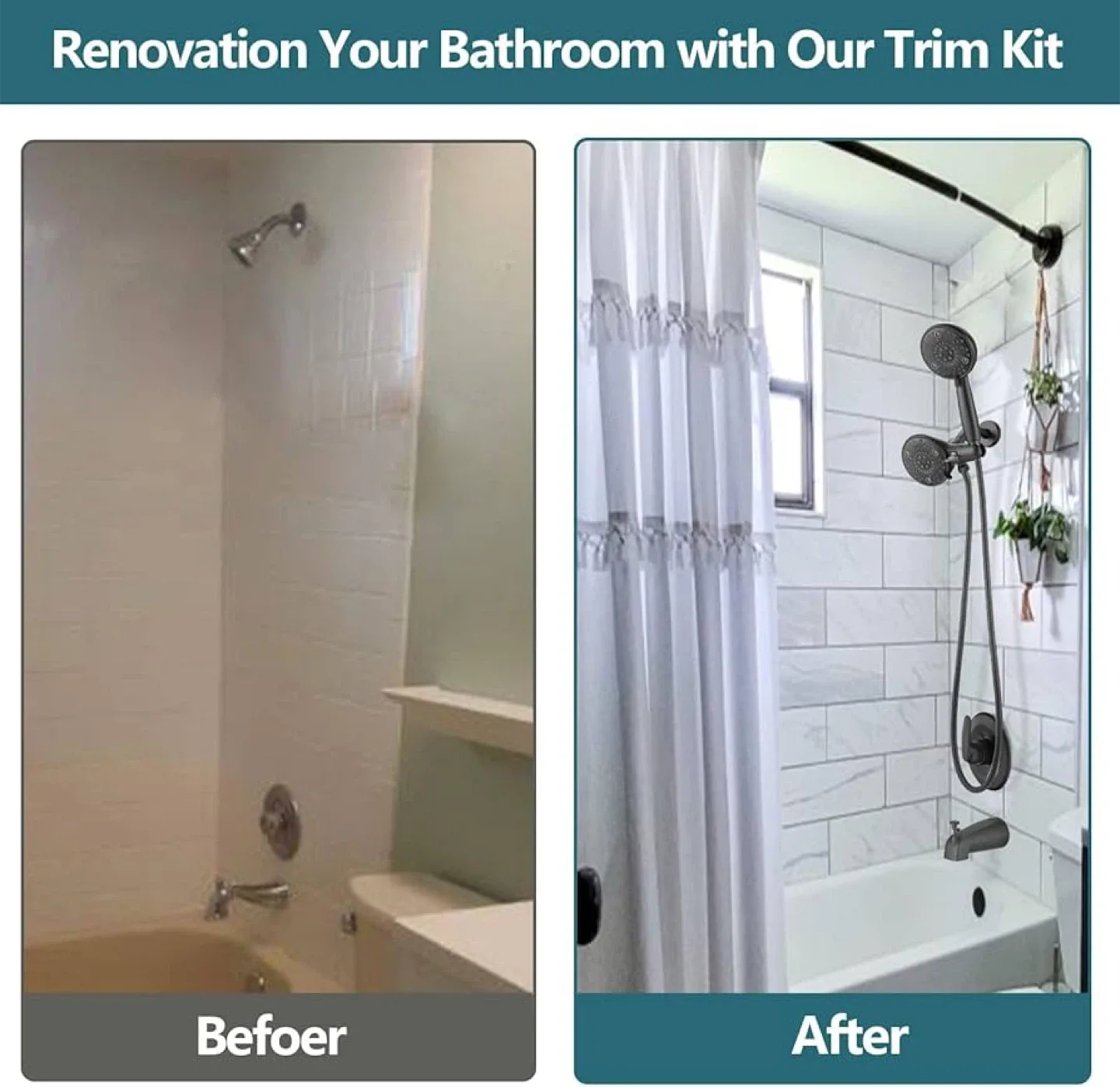 Replacement 5" Dual Shower Combo Trim Kit for Delta 13/14 Series image indicator(6)