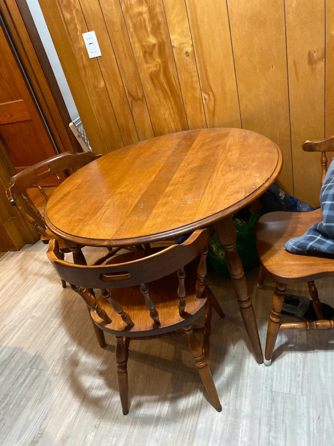 Wooden Dining Table with Chairs
