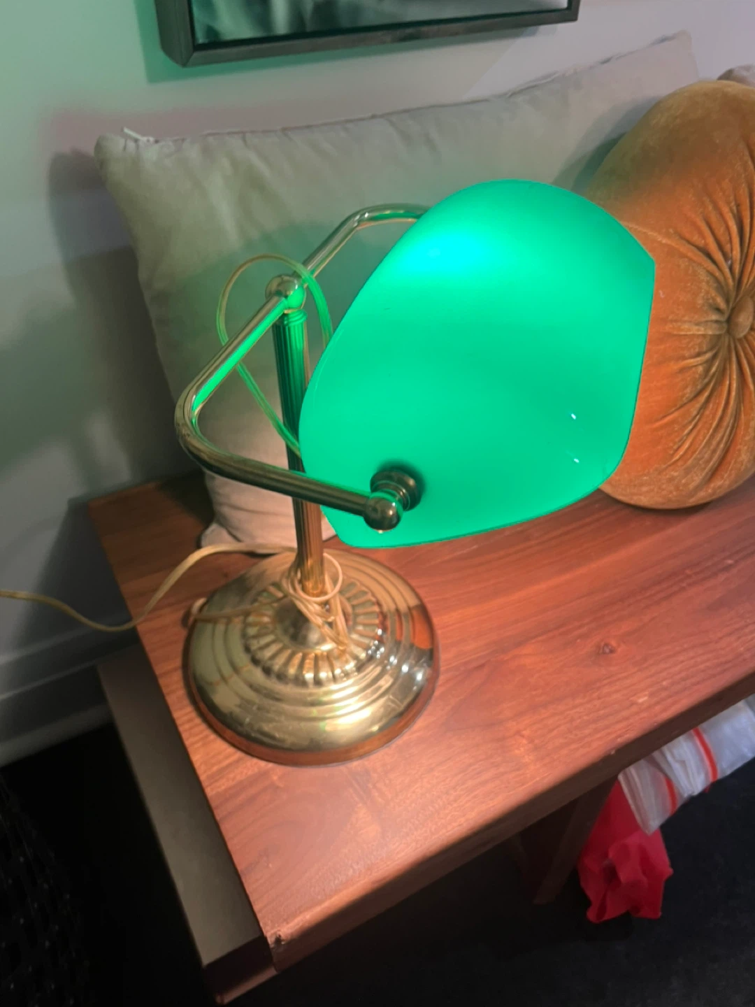 Green Banker's Desk Lamp - photo 3