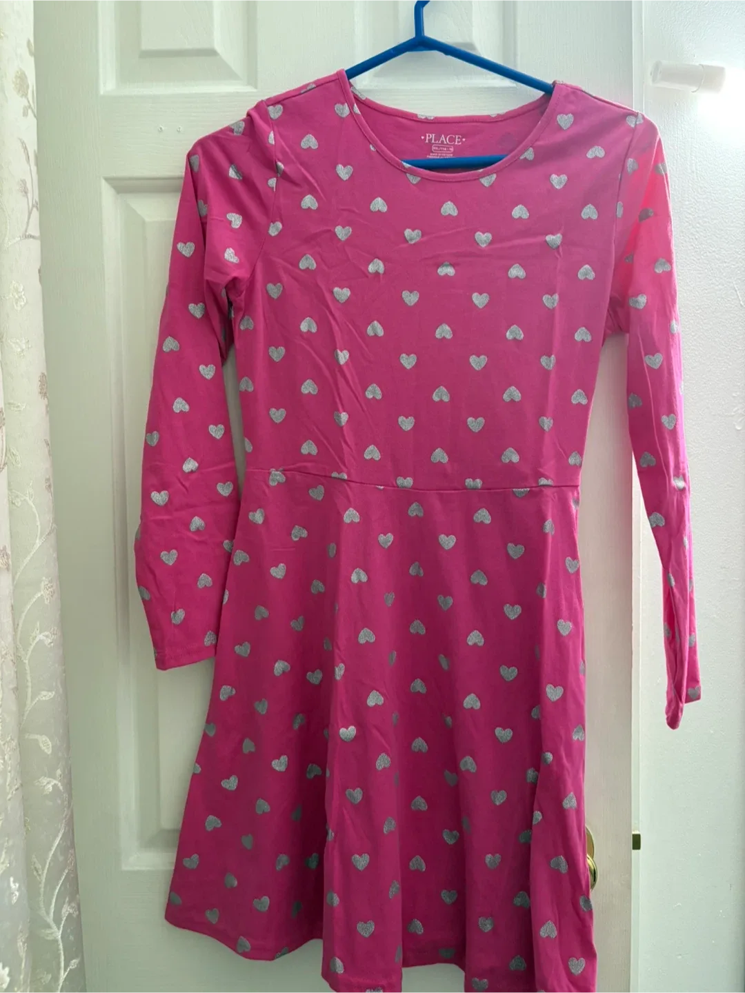 The Children's Place Pink Heart Dress Size 10/12 thumbnail