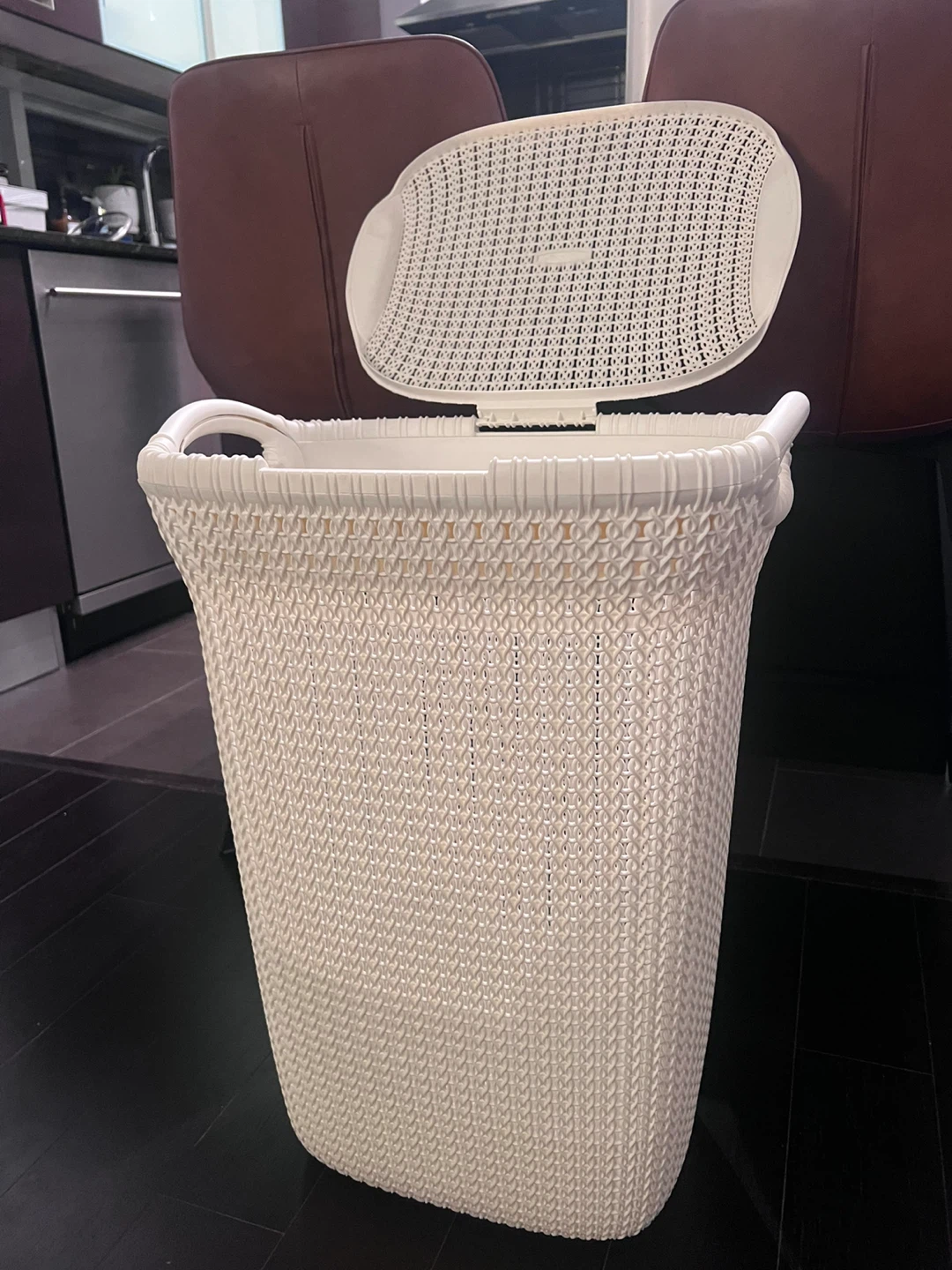 Laundry Basket with Lid - White - photo 2