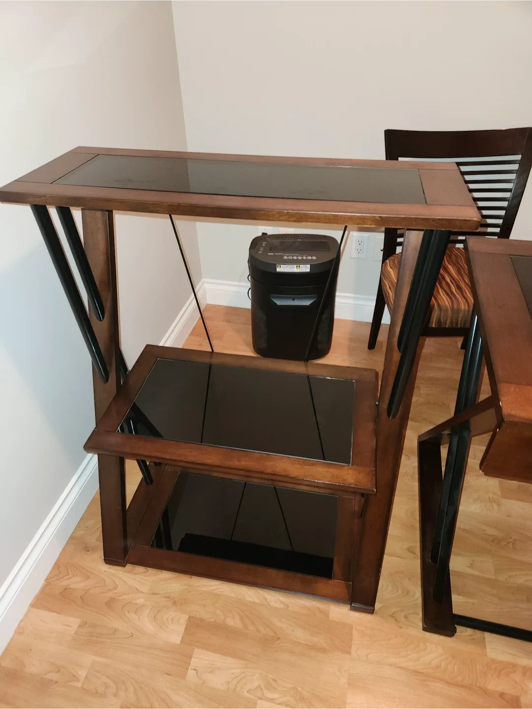 Wood and Glass Top Desk image indicator(3)