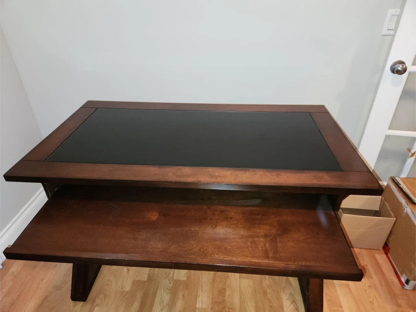 Wood and Glass Top Desk image indicator(2)