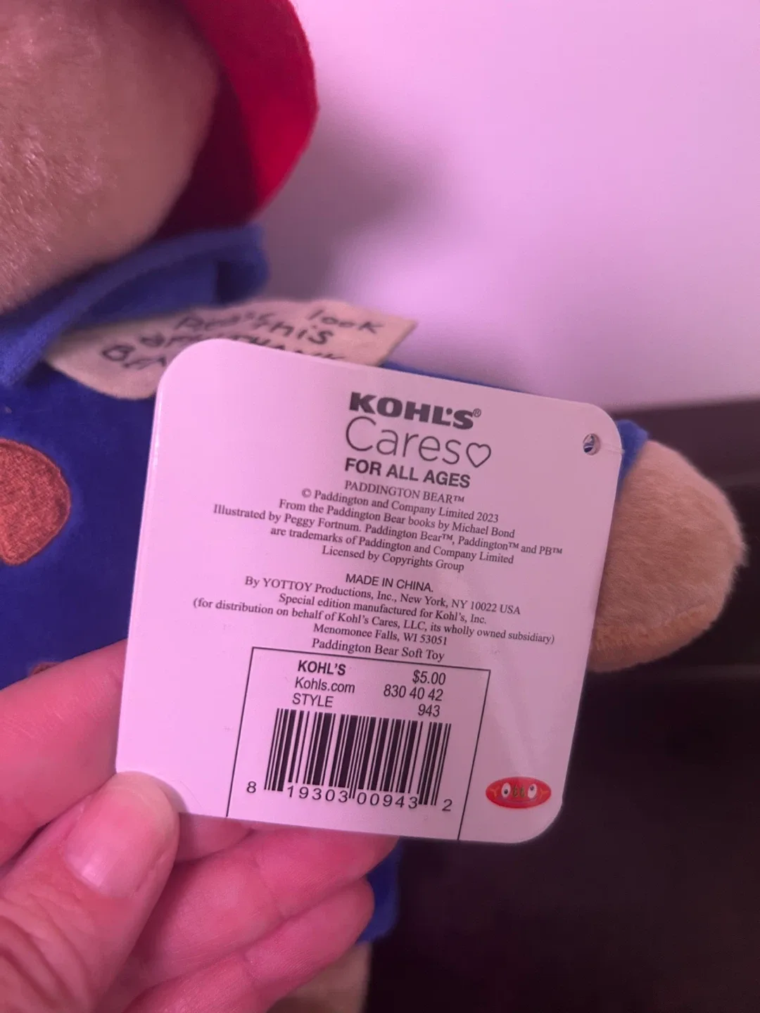 Paddington Bear Plush Toy image indicator(4)