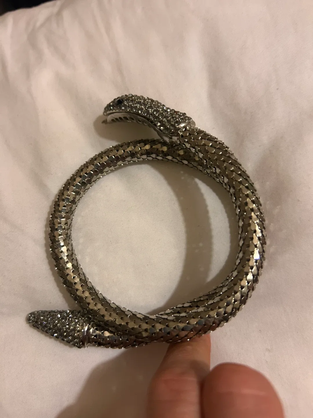 🥕Vintage Silver Snake Bangle Bracelet/choker