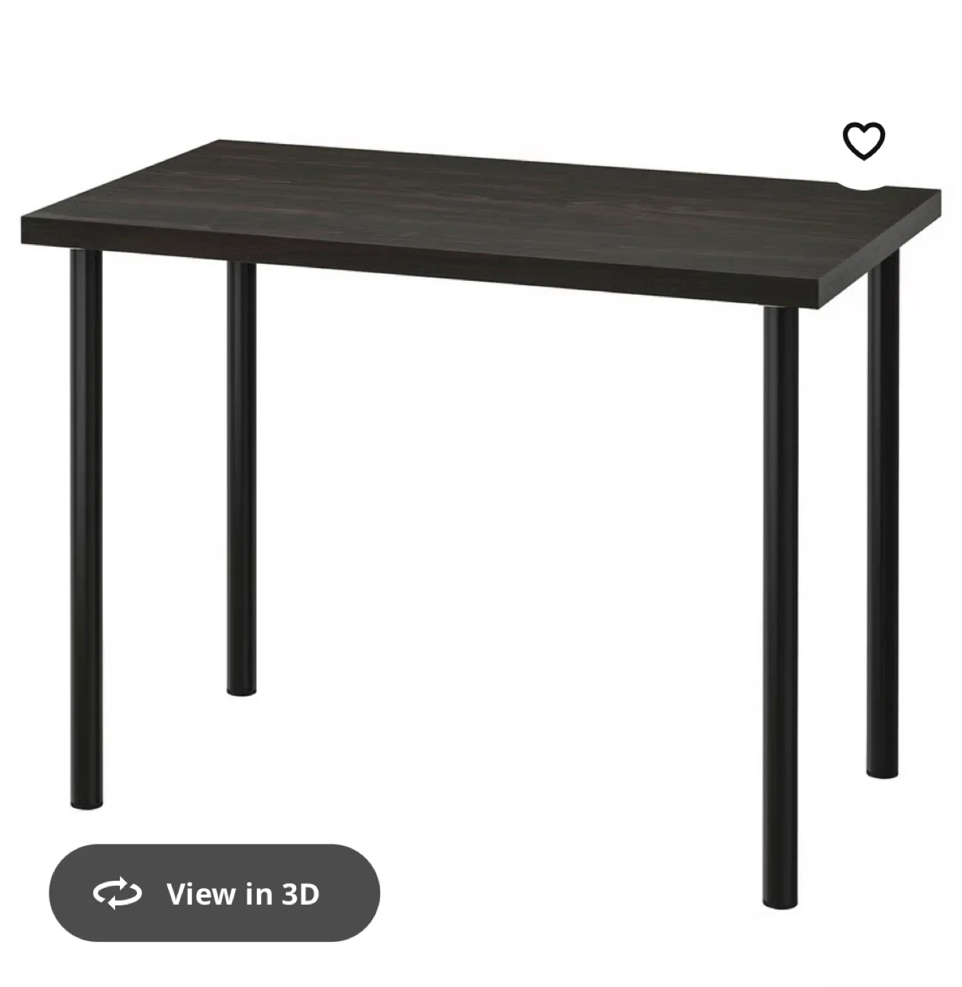 IKEA Black Desk 39 3/8" thumbnail