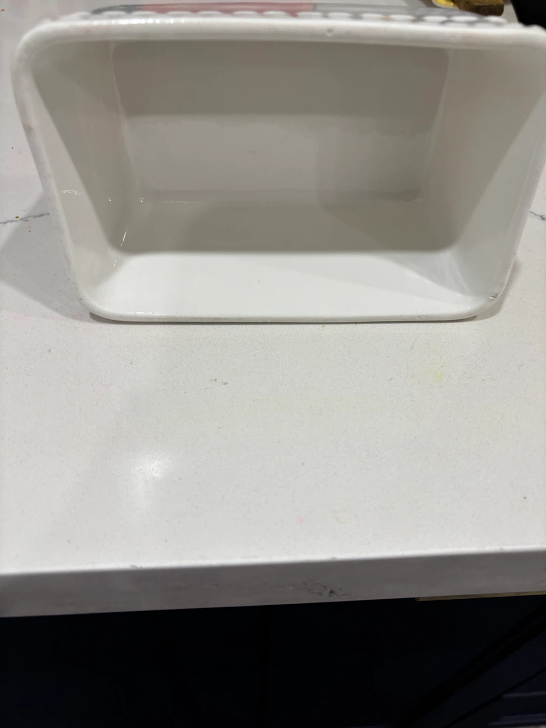 White Ceramic Butter dish lid. Large size lid - photo 2