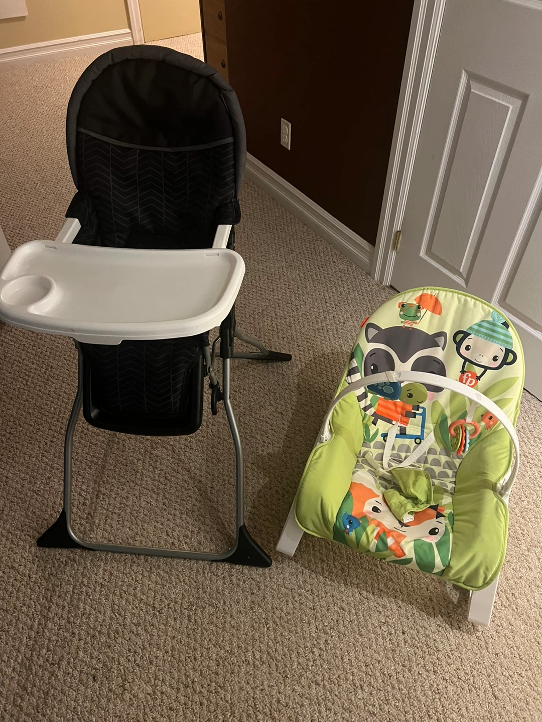 High Chair and Baby Bouncer