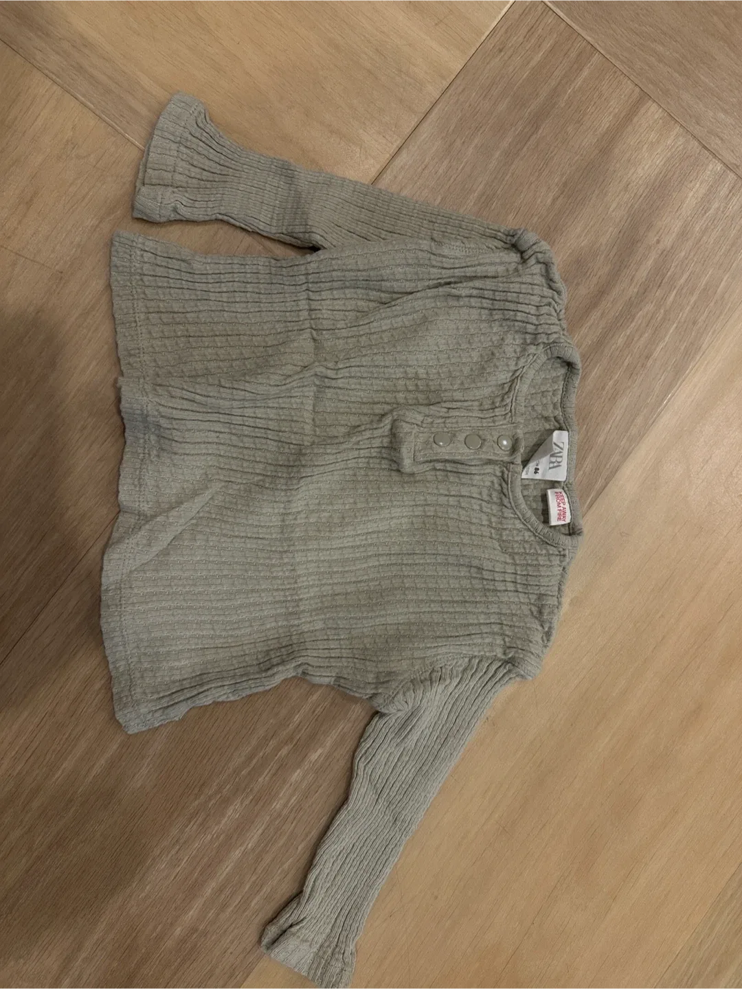 Bundle of Zara Ribbed Long Sleeve Top - Size 12-18 M and 18-24M image indicator(2)