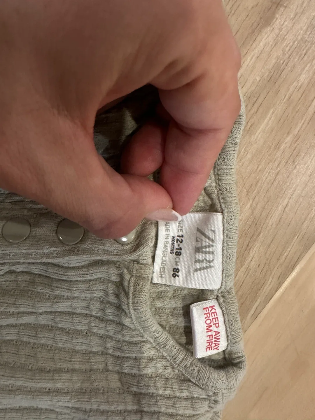 Bundle of Zara Ribbed Long Sleeve Top - Size 12-18 M and 18-24M image indicator(4)