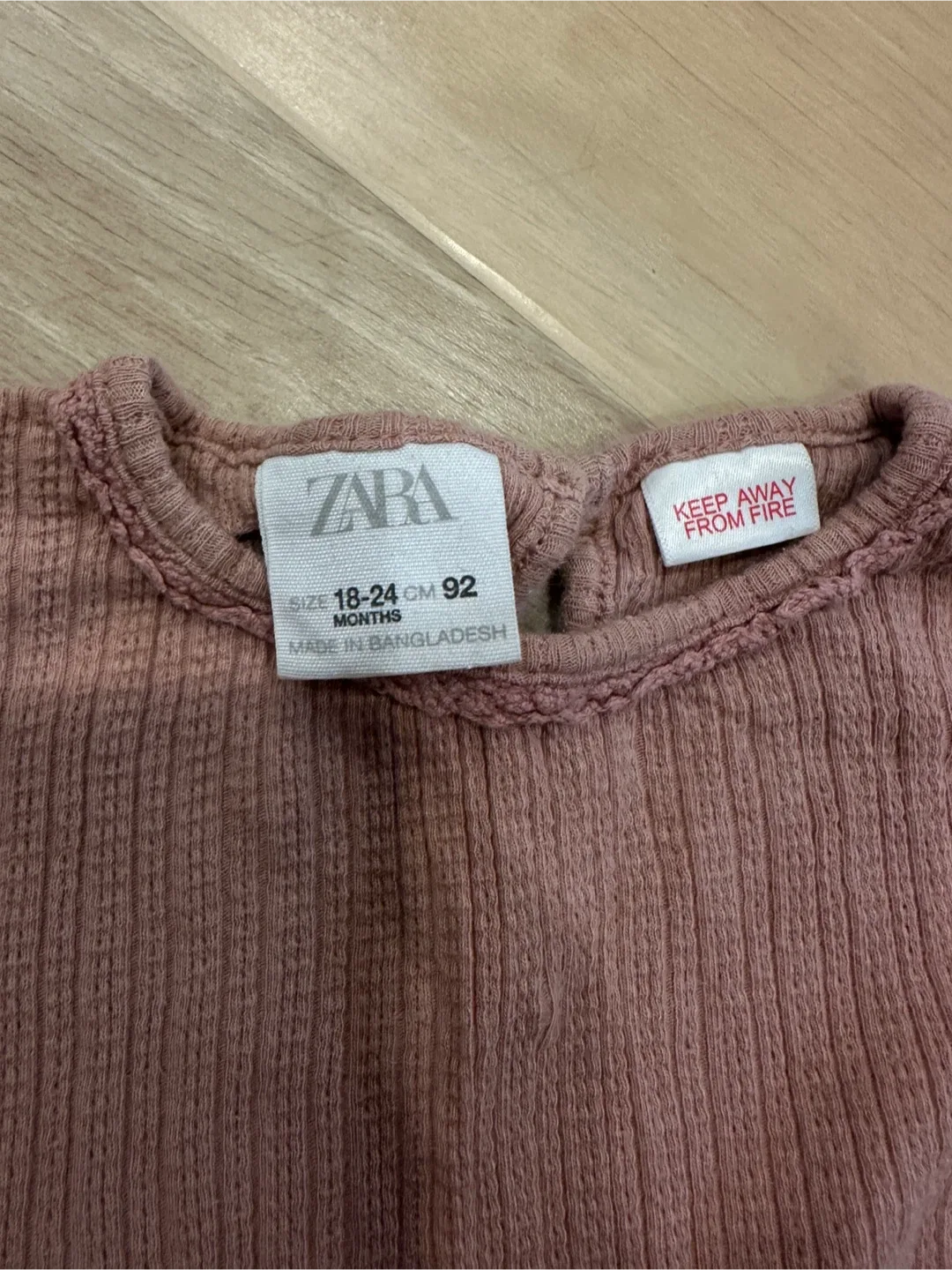 Bundle of Zara Ribbed Long Sleeve Top - Size 12-18 M and 18-24M image indicator(6)