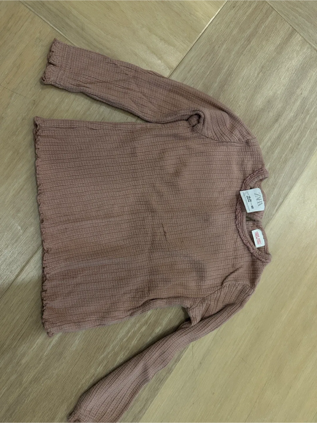 Bundle of Zara Ribbed Long Sleeve Top - Size 12-18 M and 18-24M image indicator(5)