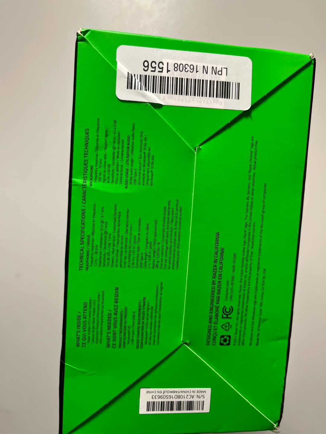 Razer Kraken V3 X Wired USB Gaming Headset - Like New! - photo 3